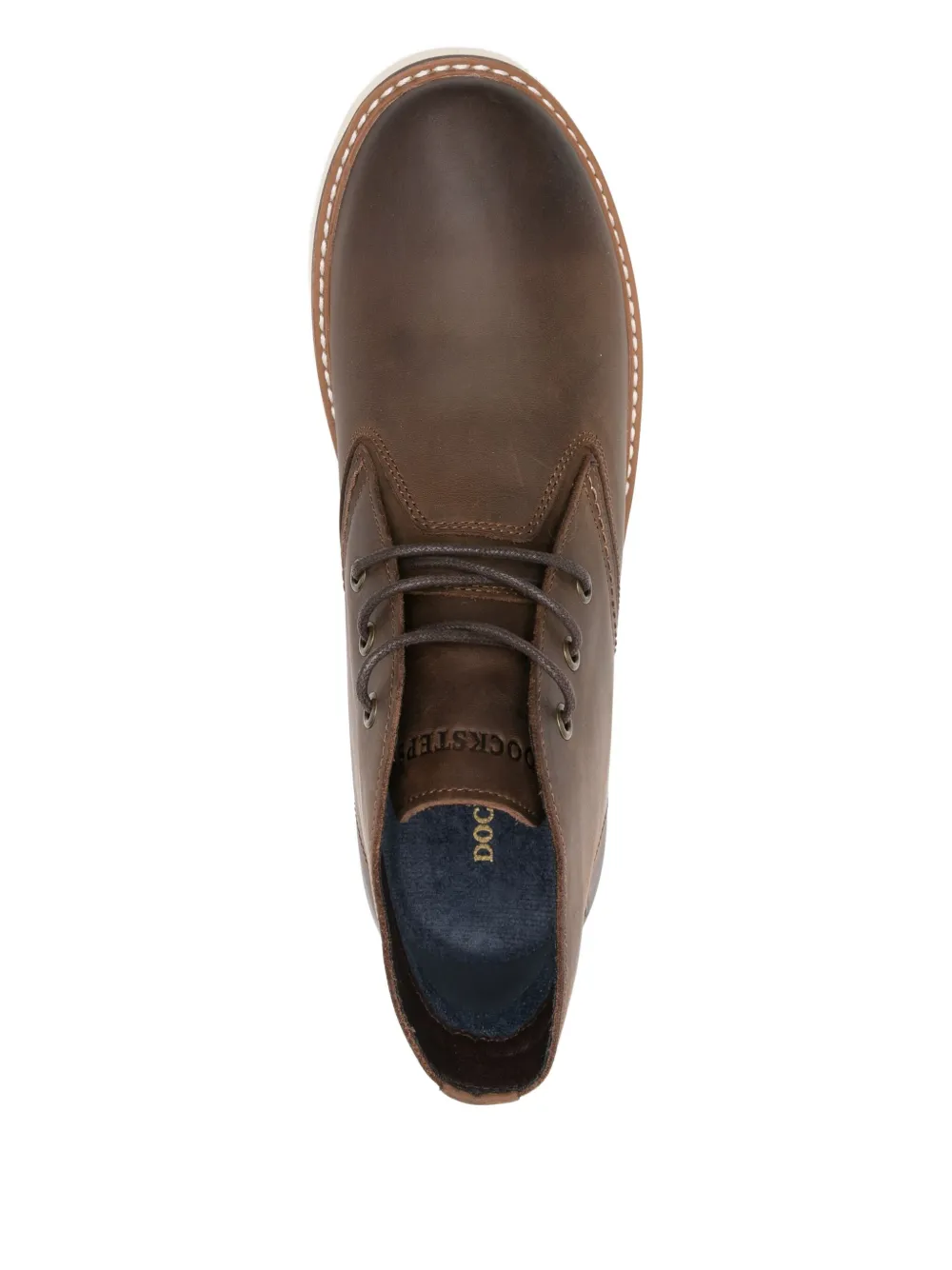 Docksteps Lace-up Leather Boots In Brown