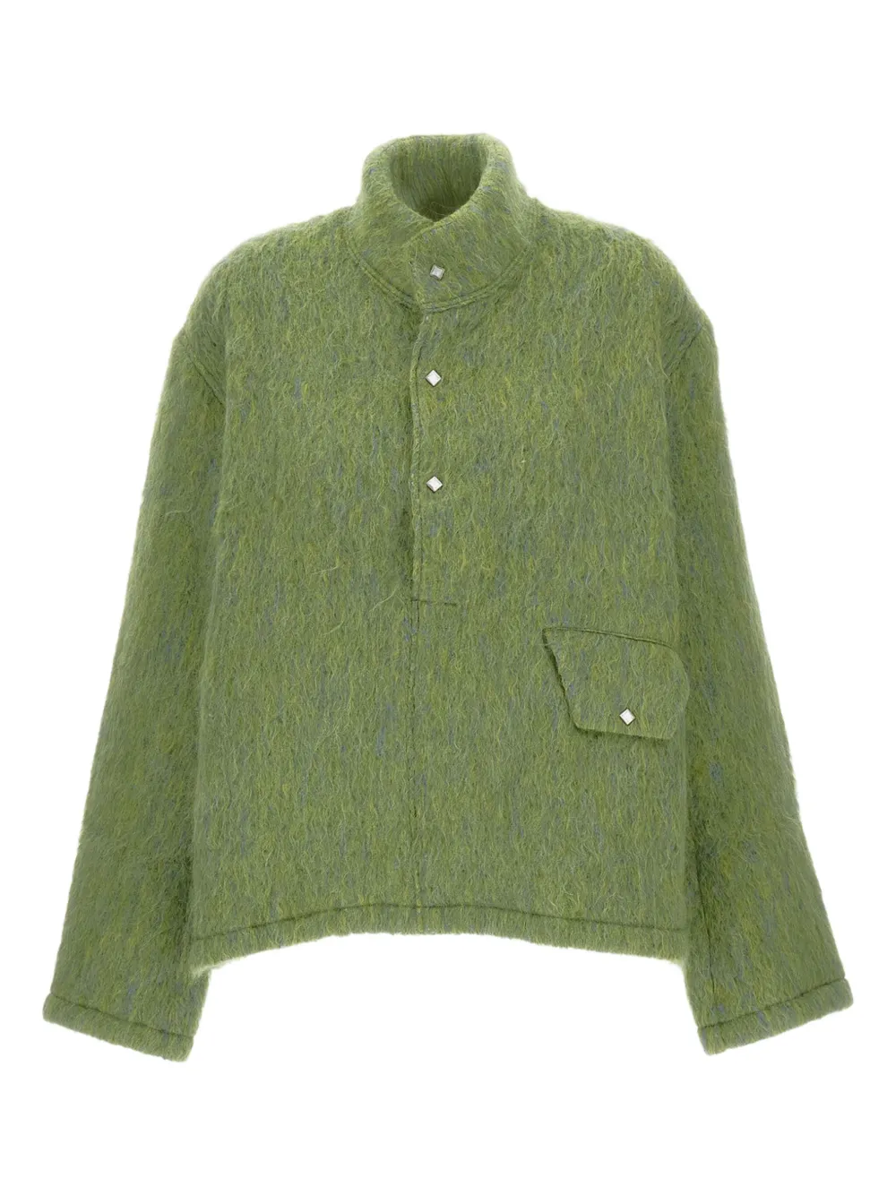 Tanaka high-neck pocket sweater - グリーン Tanaka high-neck pocket sweater - グリーン