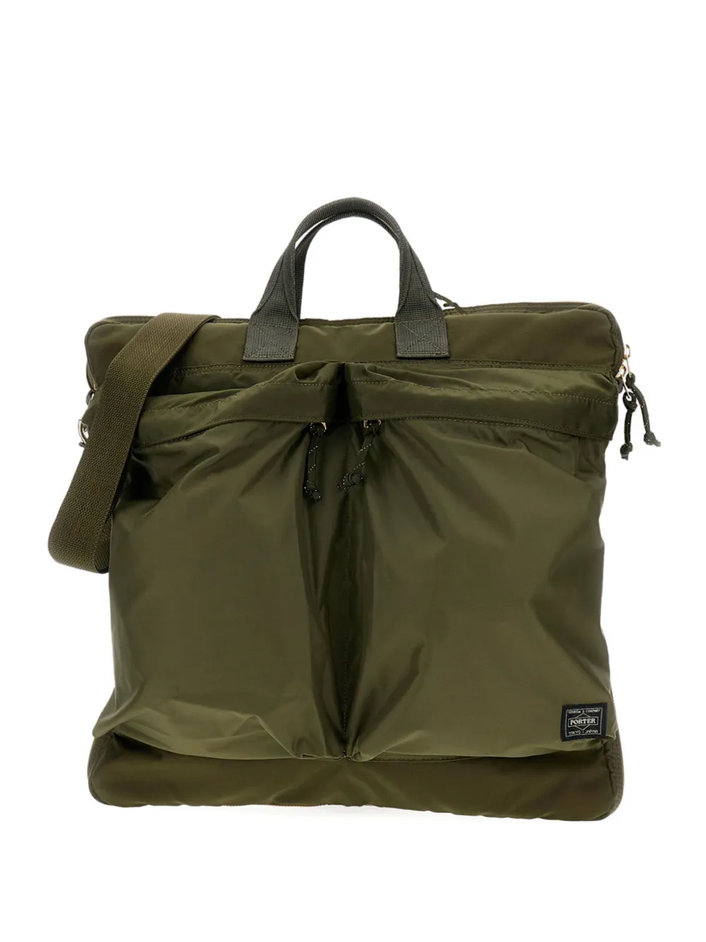 Porter-Yoshida & Co. logo-patch tote bag | Green | Image 1