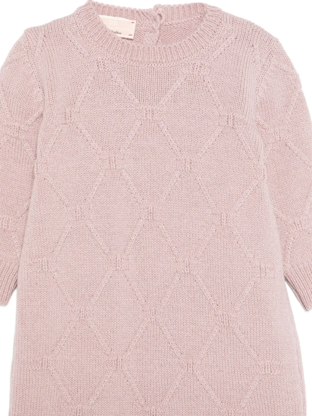 Elisabetta Franchi La Mia Bambina Gebreide romper met ruit Roze