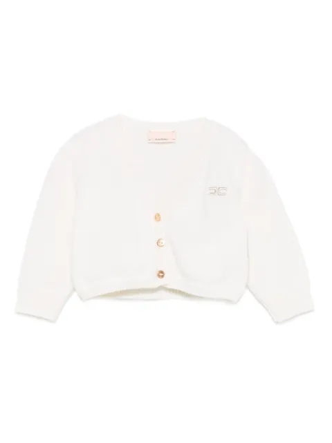 Elisabetta Franchi La Mia Bambina  buttoned logo-embroidered cardigan