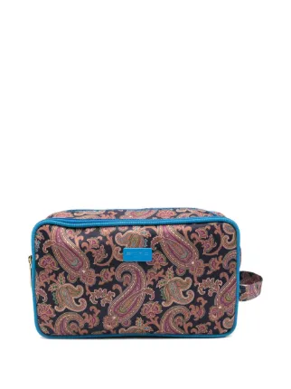 ETRO ペイズリー トラベルポーチ | ブルー | FARFETCH JP