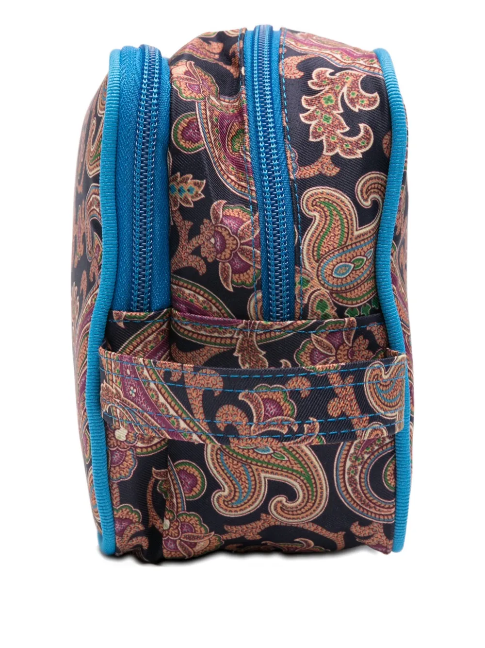 Etro Paisley-print Wash Bag In Brown