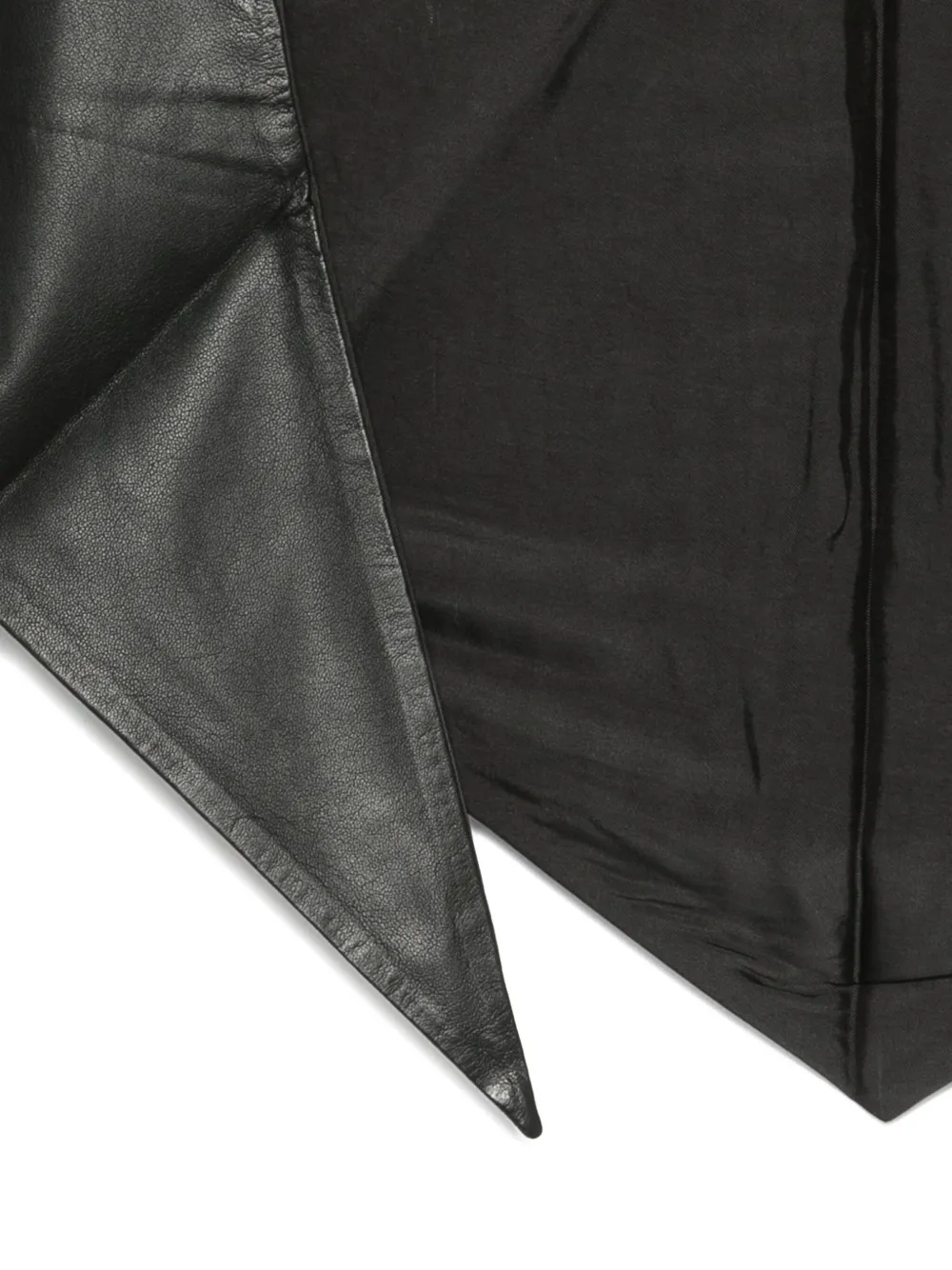 Lemaire Triangle Leather Scarf In Black