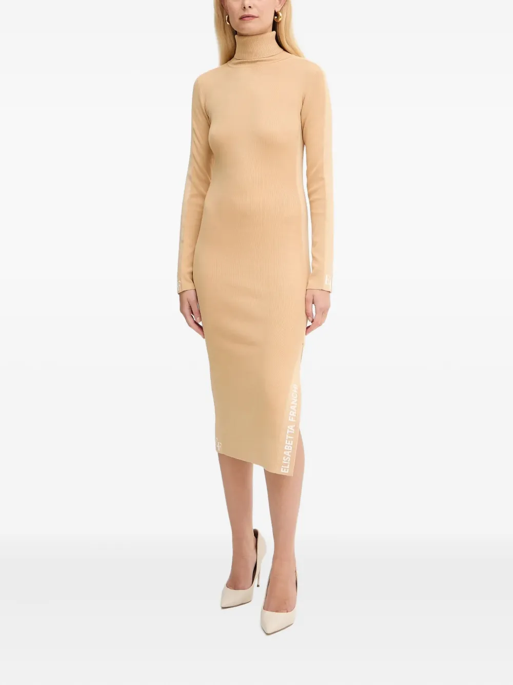 Elisabetta Franchi roll-neck side-slit dress | Day Dresses | Image 2