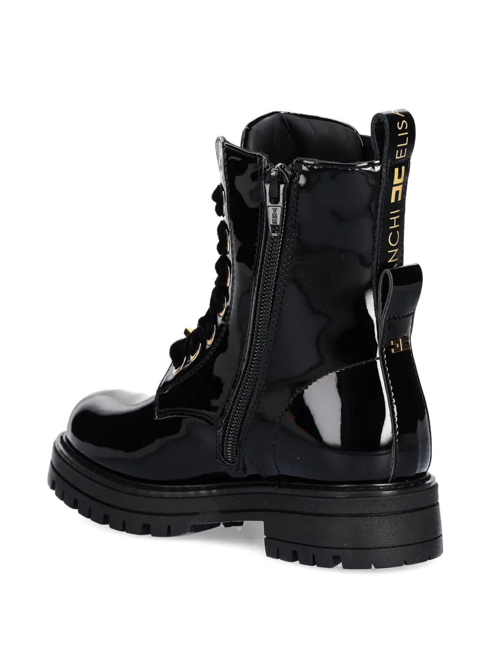 Elisabetta Franchi La Mia Bambina chain-detail ankle boots Zwart