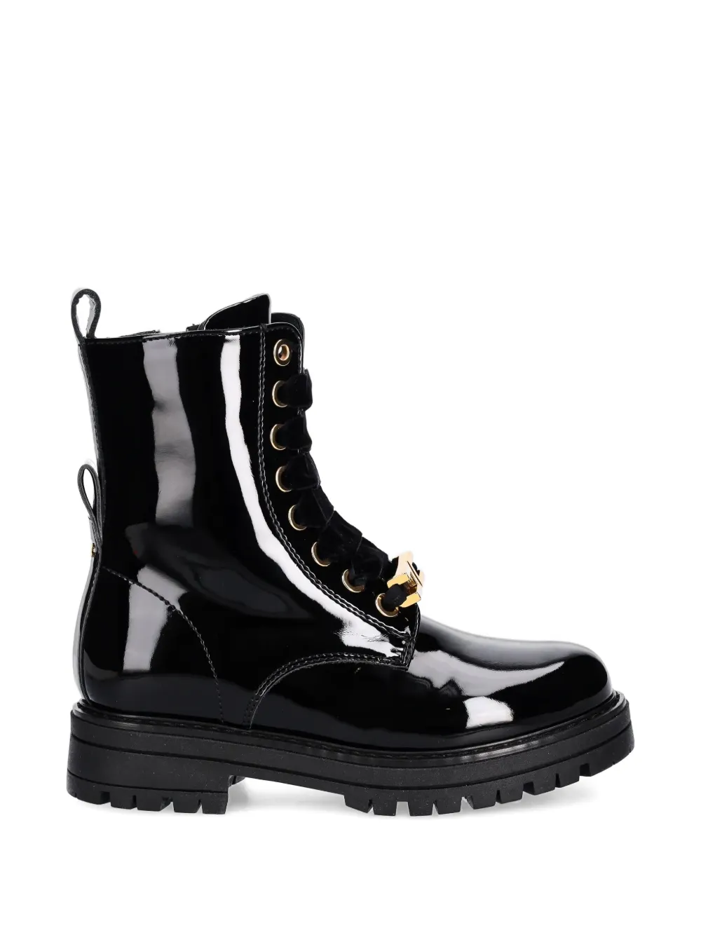 Elisabetta Franchi La Mia Bambina chain-detail ankle boots Zwart