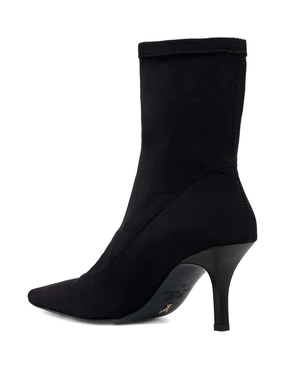 Patrizia Pepe Minimal Shape 75 mm enkellaarzen Zwart