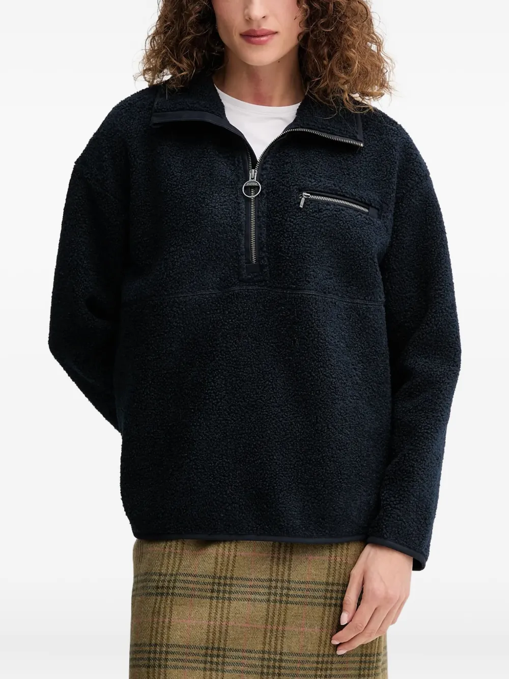 Barbour Top con zip - Blu