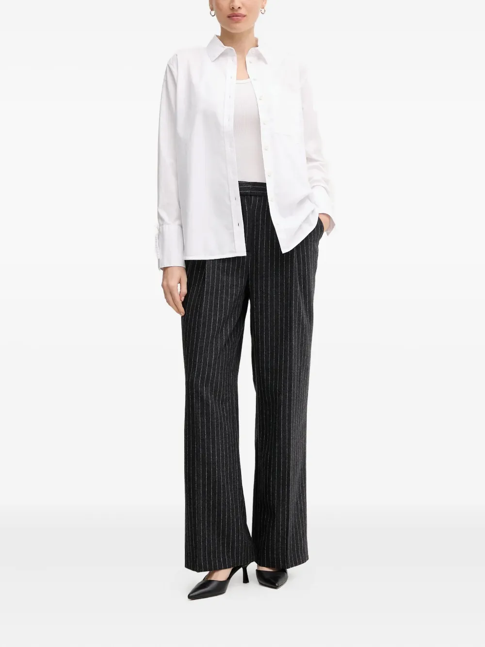 Barbour Freya buttoned top - Wit