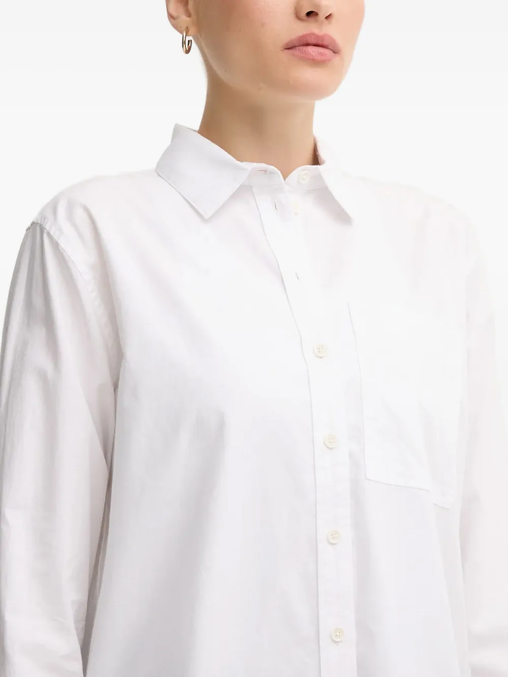 Barbour Freya Buttoned Top In White
