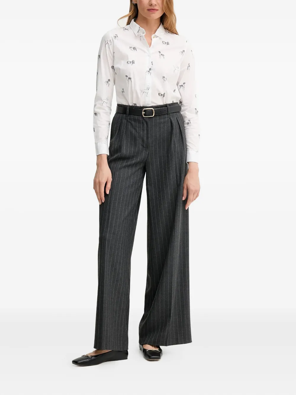 Barbour dog-print shirt - Wit