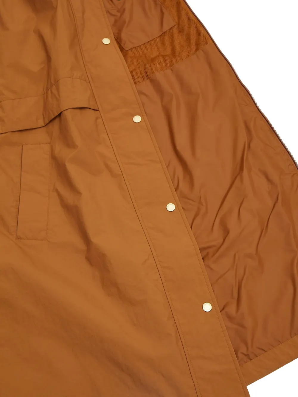 Barbour Hooded Buttoned Parka In Brown