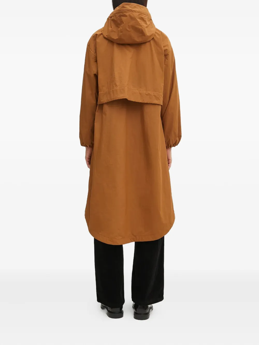 Barbour Hooded Buttoned Parka In Brown