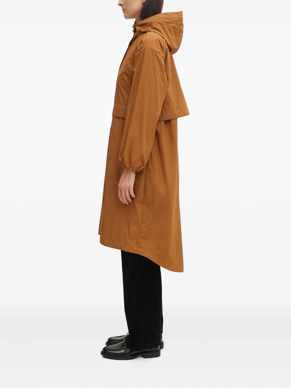 Barbour Hooded Buttoned Parka In Brown