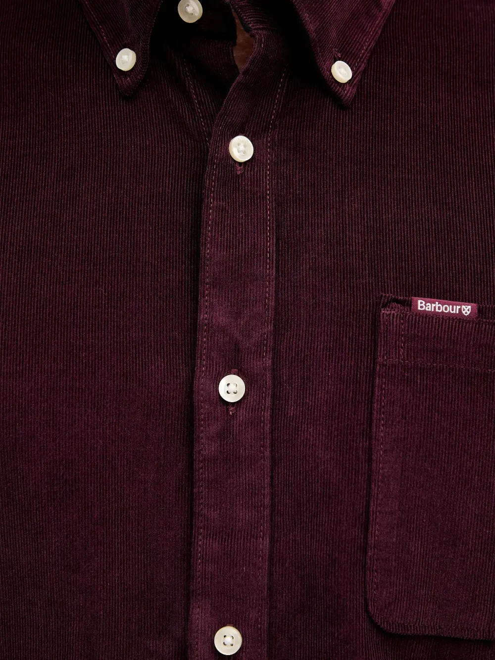 Barbour Ribfluwelen overhemd Paars
