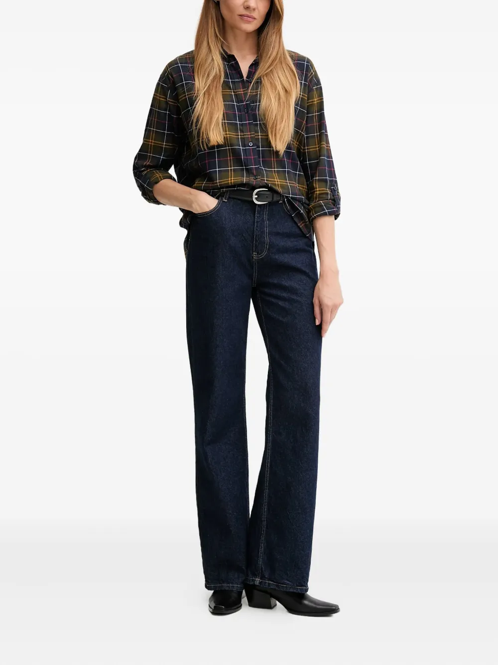 Barbour Geruit blouse - Blauw