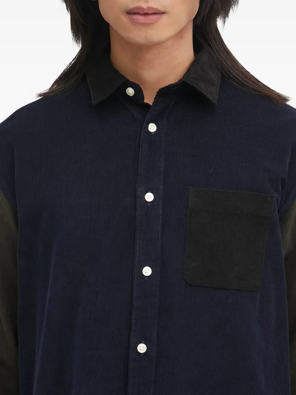 Barbour Colourblock Chest-pocket Shirt In Multi
