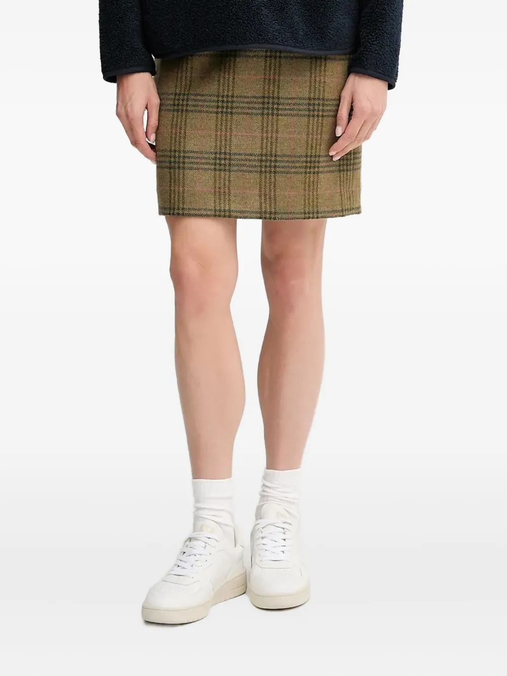 Barbour check pocket mini skirt - Verde
