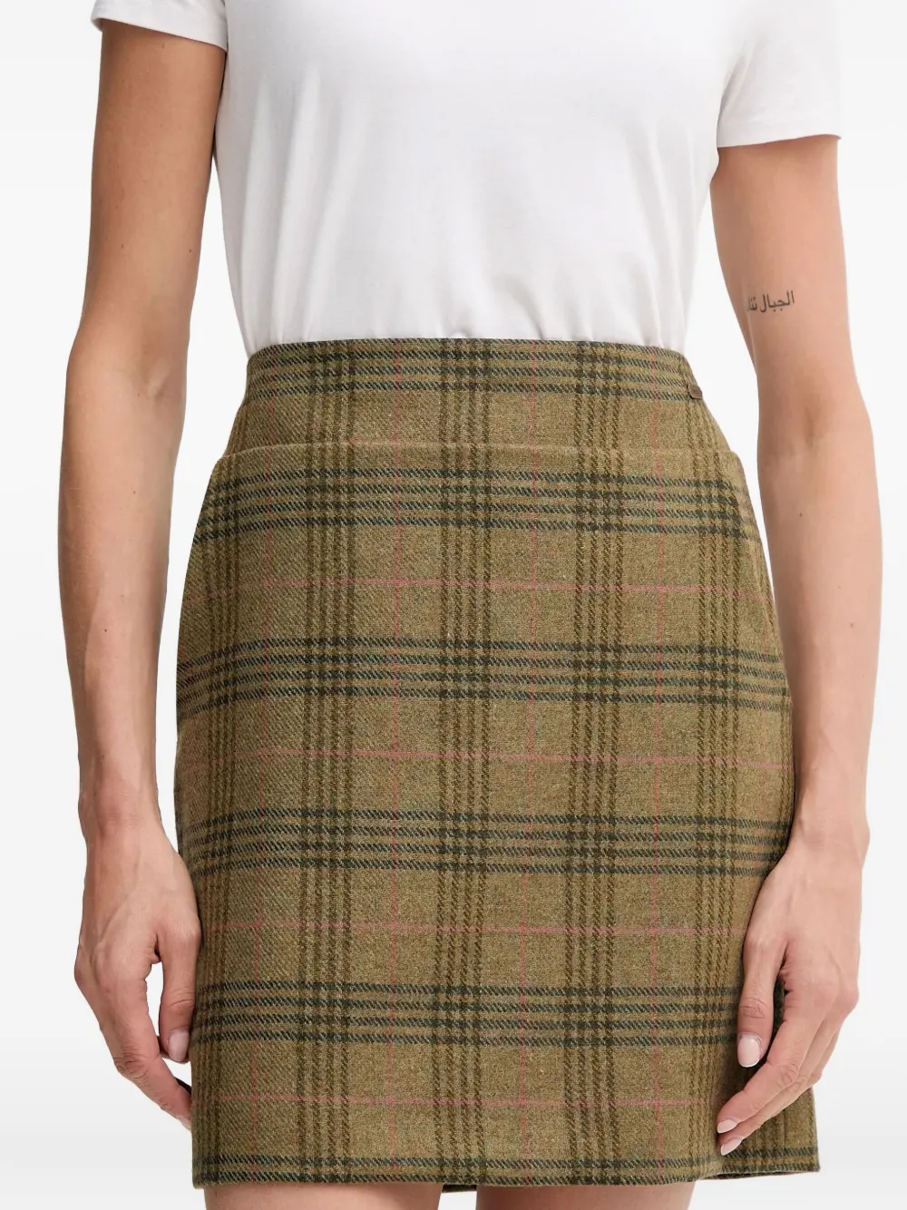 Barbour check pocket mini skirt - Groen