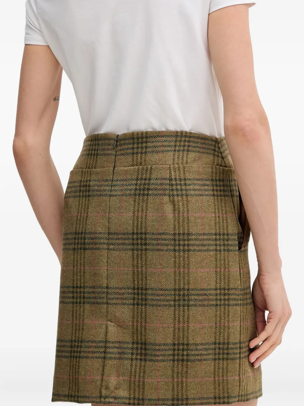 Check Pocket Mini Skirt