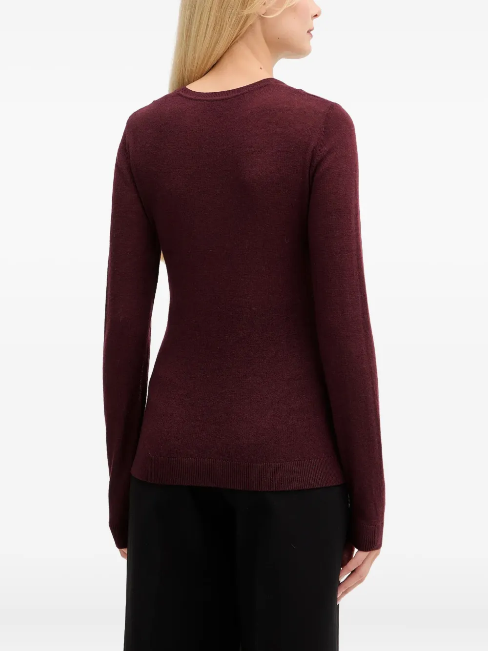 Elisabetta Franchi Trui met geribbeld detail Rood