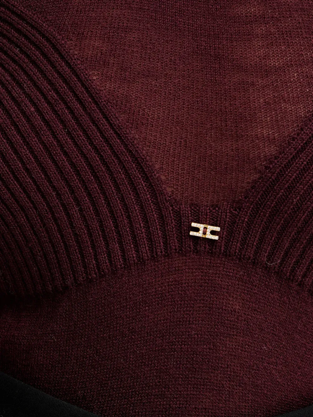 Elisabetta Franchi Trui met geribbeld detail Rood