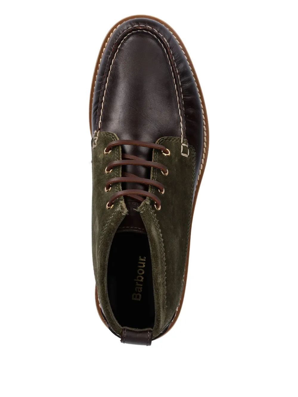 Barbour Suède laarzen met vlakken Groen