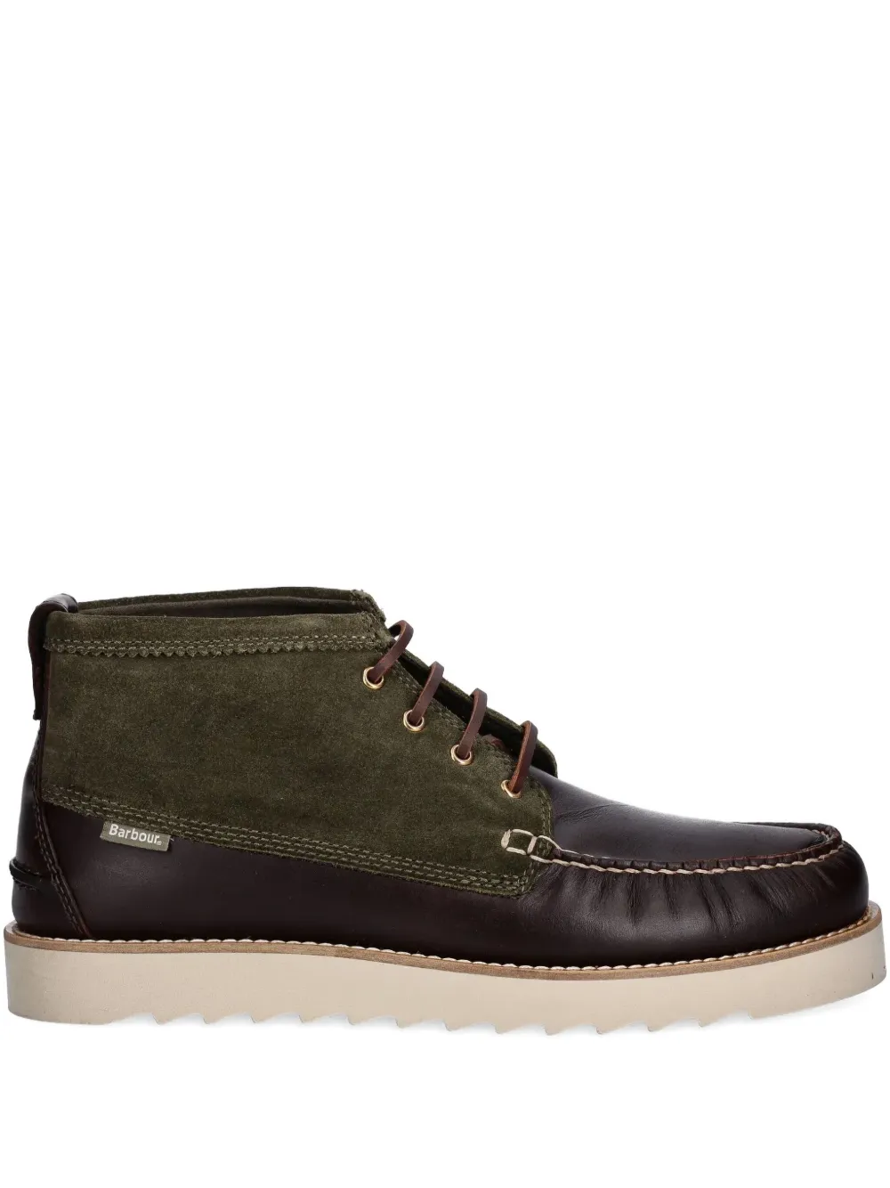 Barbour suede panelled boots | Green | Image 1