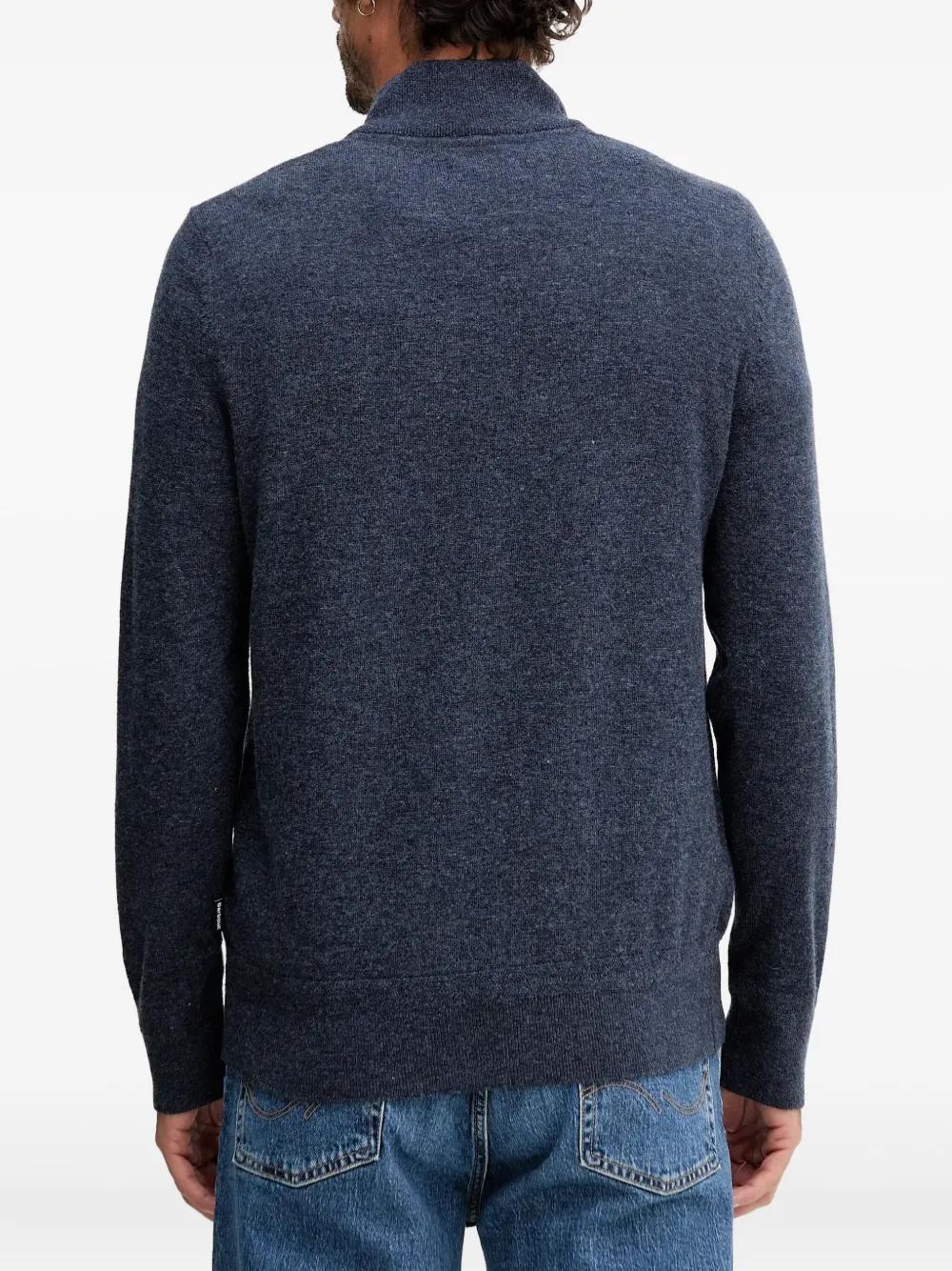 Barbour Trui met halve rits Blauw