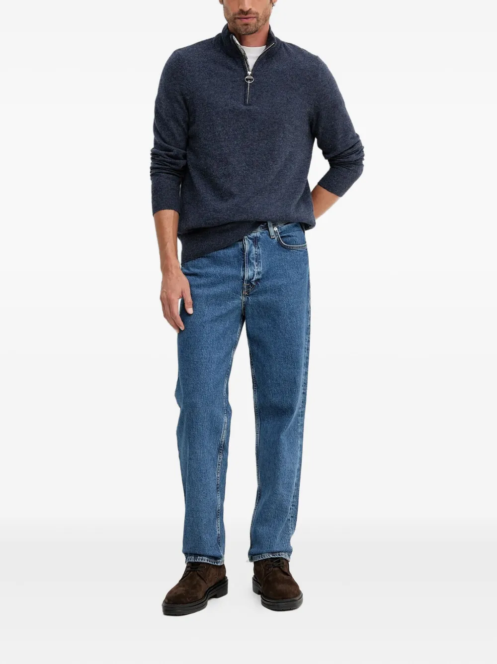 Barbour half-zip sweater - Blauw