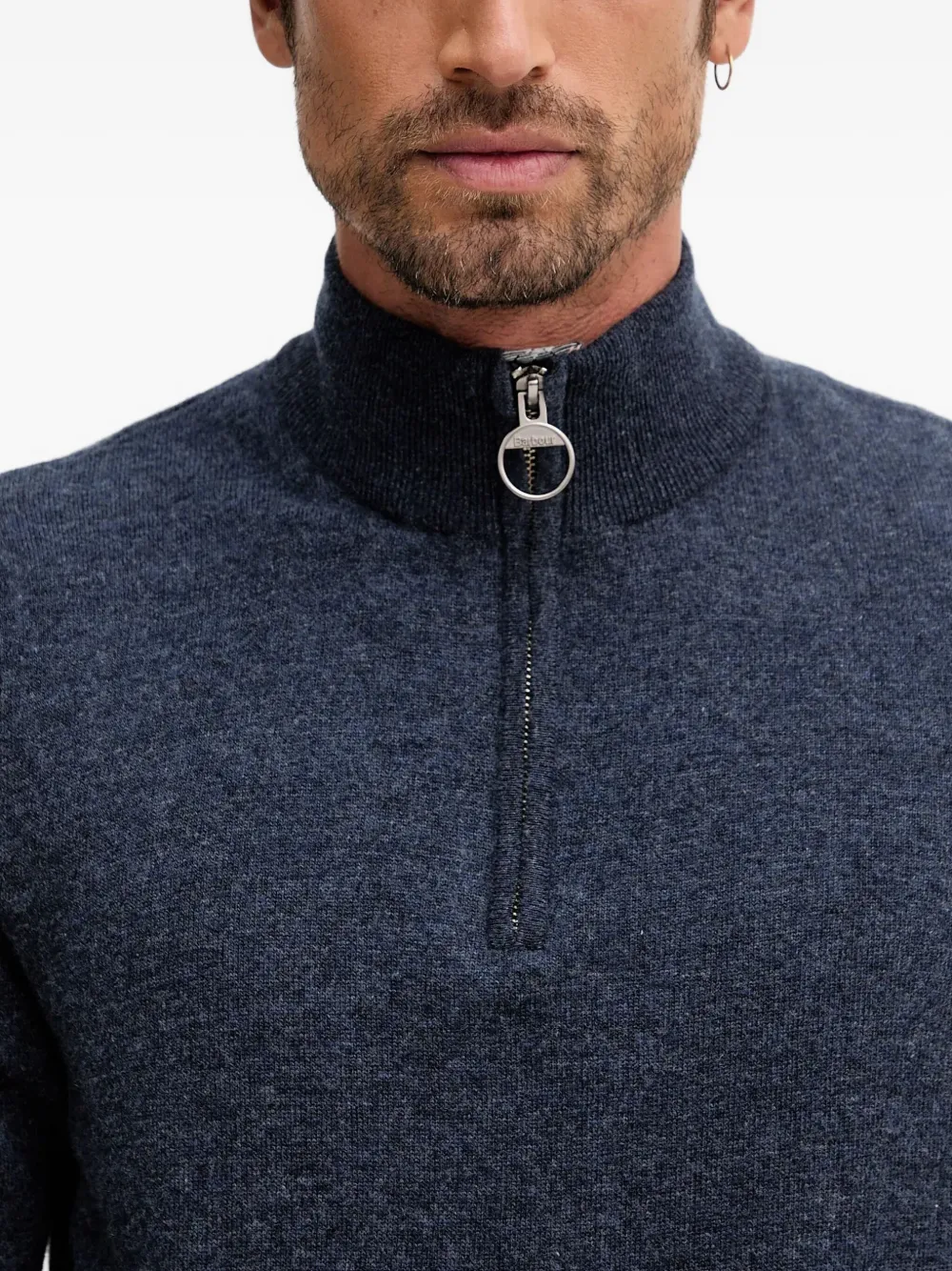 Barbour Trui met halve rits Blauw