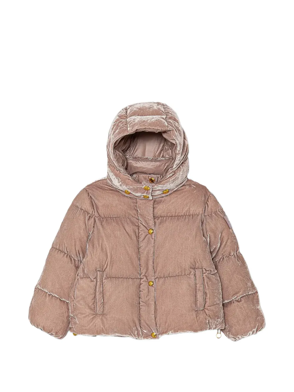 Elisabetta Franchi La Mia Bambina hooded padded jacket - Rosa