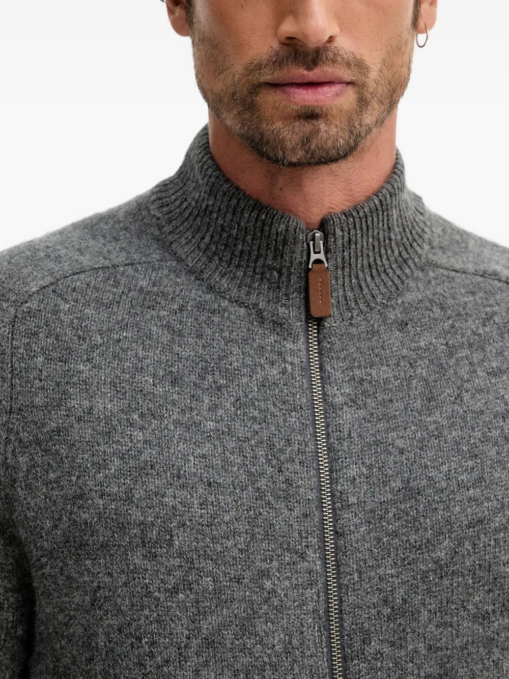 Barbour Zip-fastening Cardigan In Gray