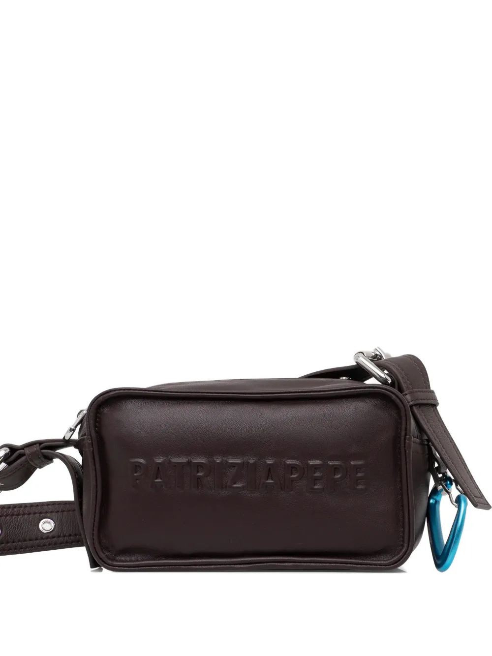 Patrizia Pepe mini (IM)PERFECTION embossed cross body bag – Red