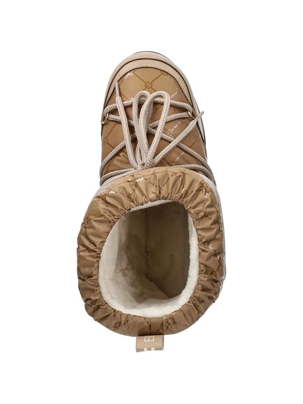 Elisabetta Franchi La Mia Bambina monogram quilted boots Beige