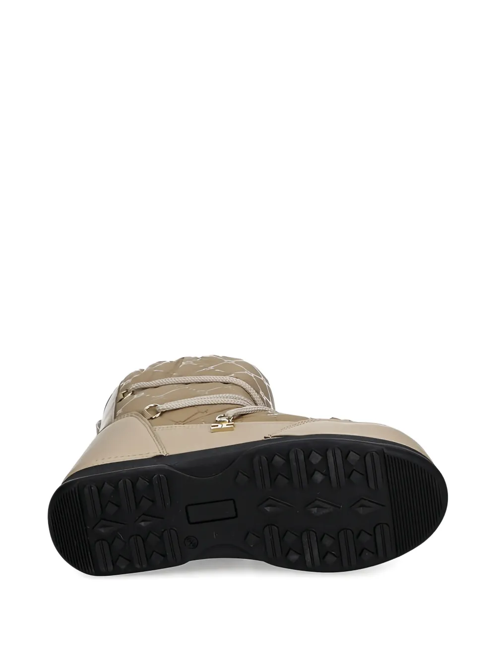 Elisabetta Franchi La Mia Bambina monogram quilted boots Beige