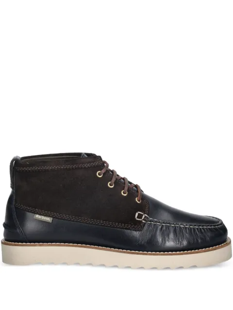 Barbour suede panel lace-up shoes