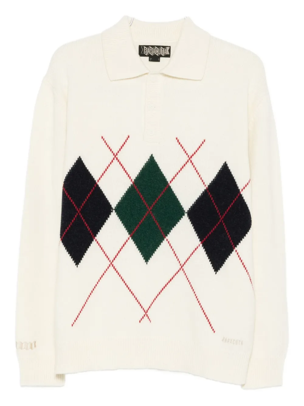 Baracuta Argyle-knit Jumper In White