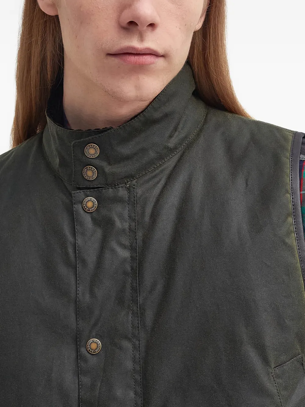 Baracuta Button-up Gilet In Brown