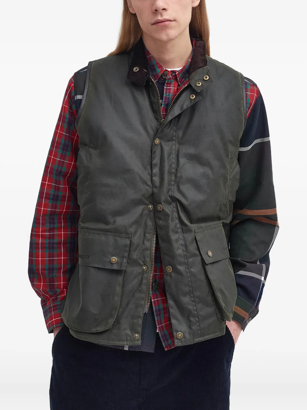 Baracuta Button-up Gilet In Brown