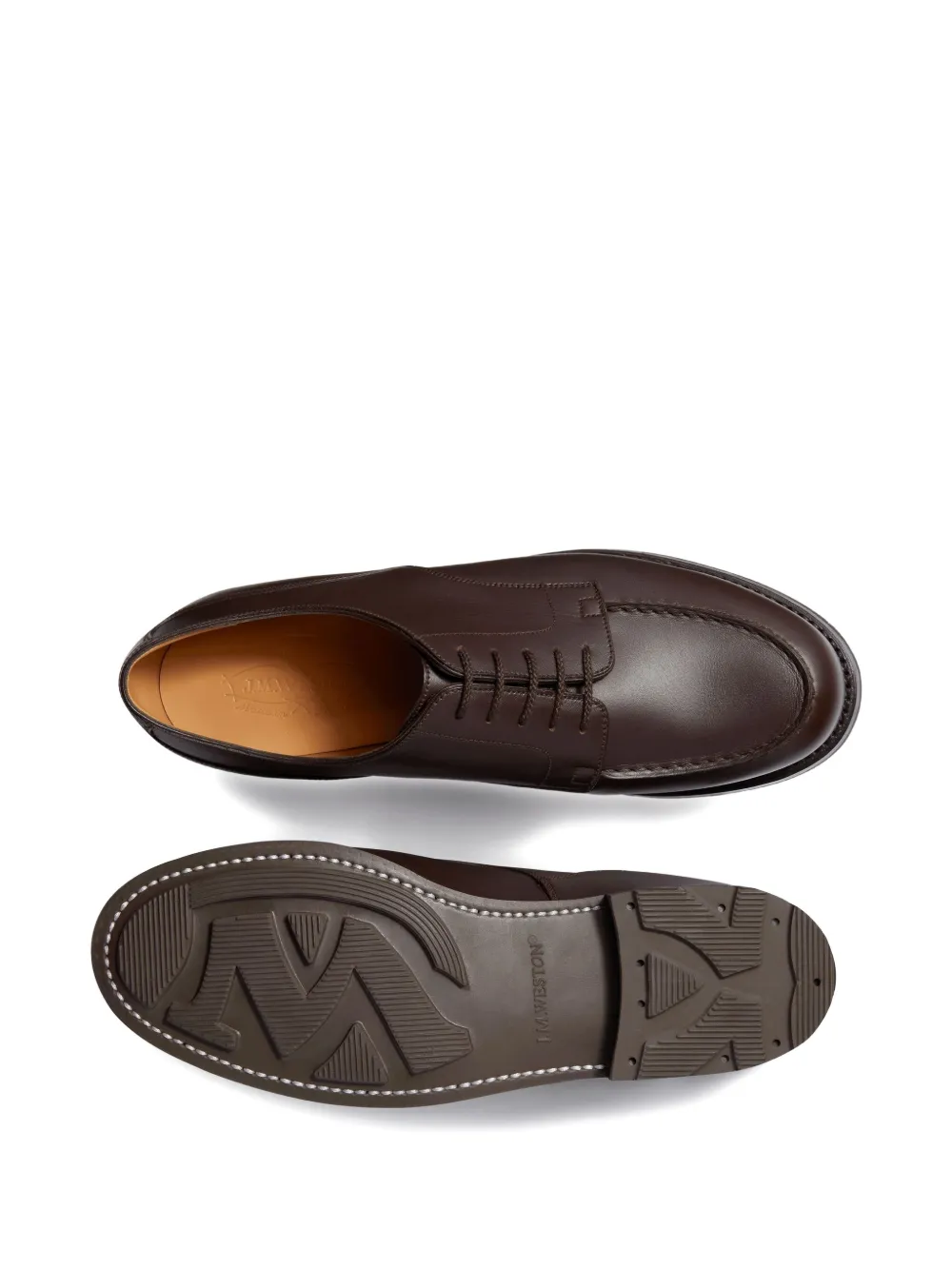 J.M. WESTON Leren derby schoenen met ronde neus Bruin