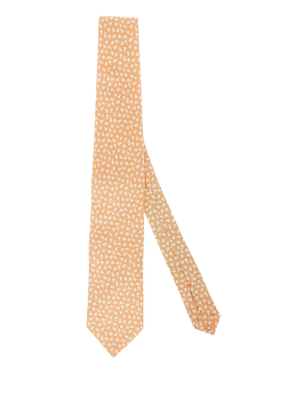 BIGI MILANO floral-print silk tie | Orange | Image 1