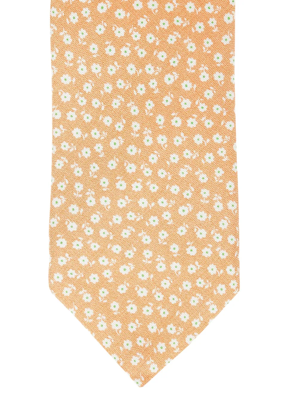BIGI MILANO Stropdas met bloemenprint - Oranje