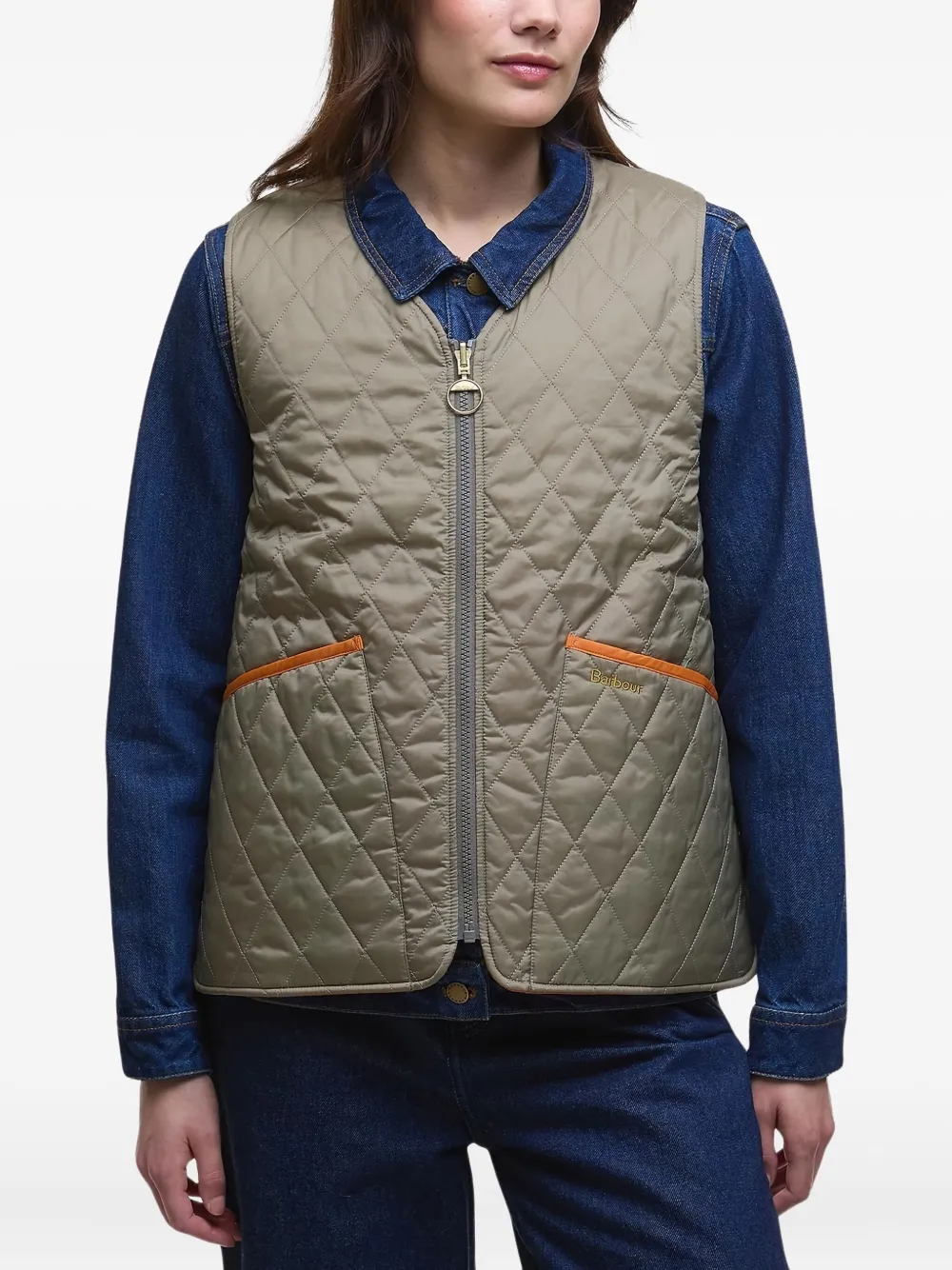 Barbour quilted vest | Green | Image 1
