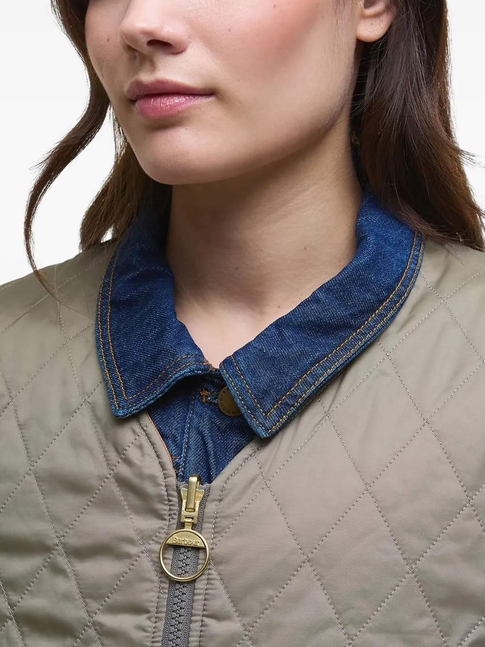 Barbour Gewatteerde spencer Groen