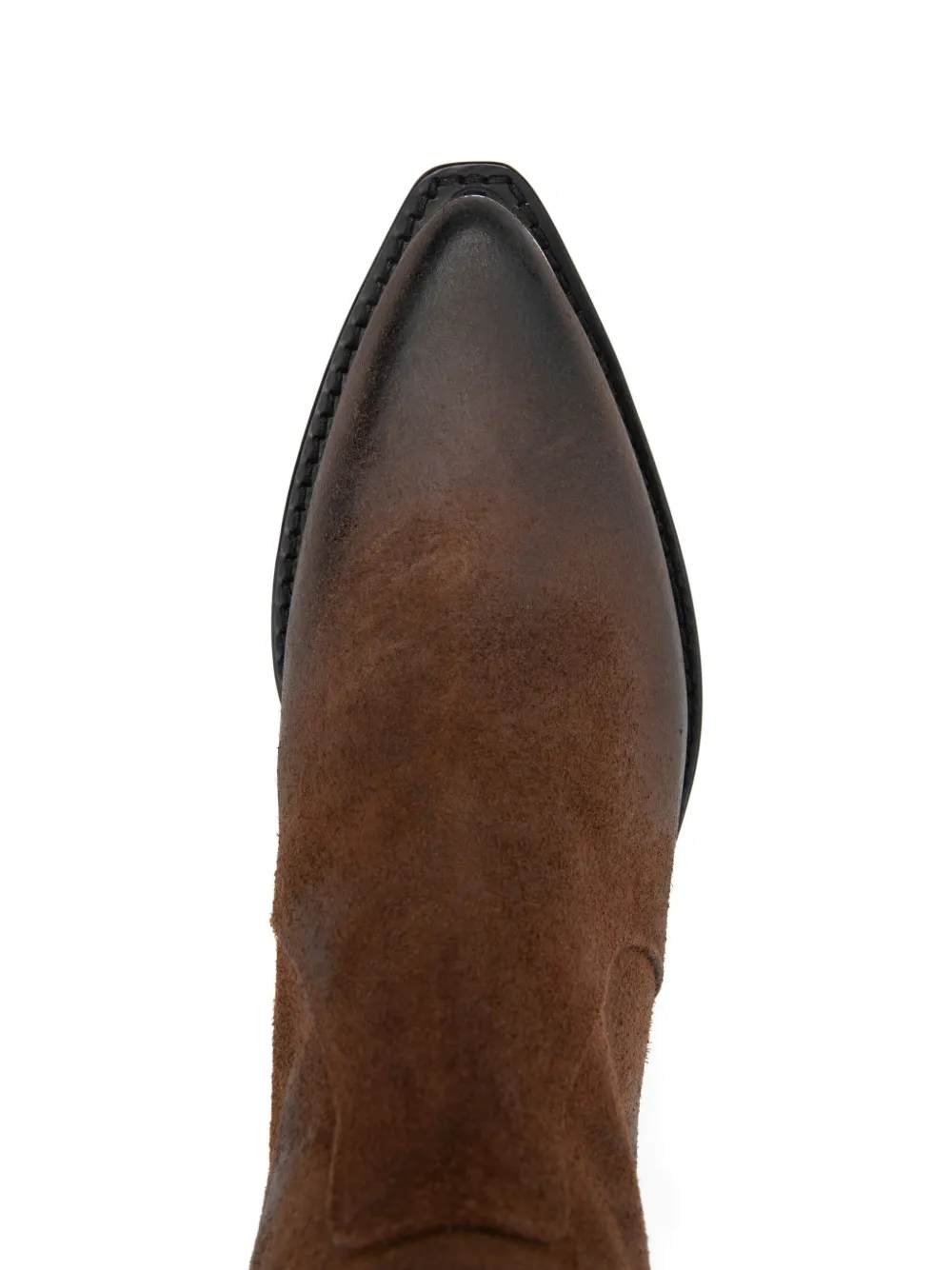 DONDUP 50 mm laarzen met puntige neus en rits Bruin