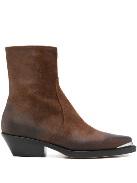 DONDUP 50mm pointed-toe zip boots