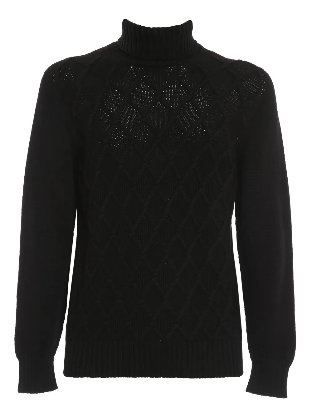 Drumohr cable-knit turtleneck sweater | Black | Image 1