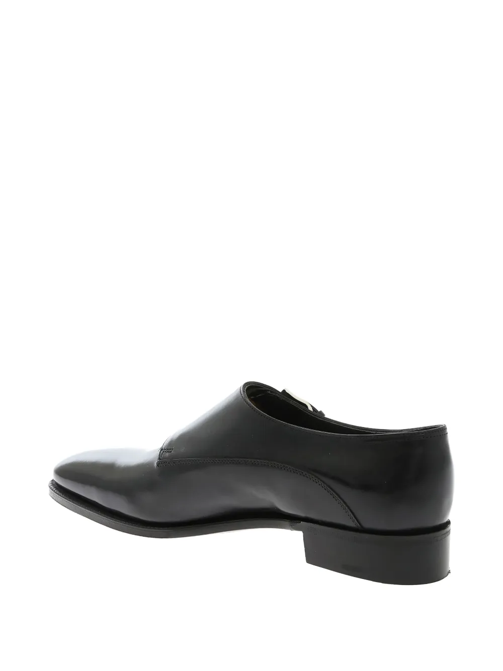 John Lobb Double-buckle Leather Derby Shoes In Black